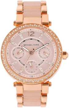 Michael Kors Women's Mini Parker Two Tone Watch MK6110, Rose Gold